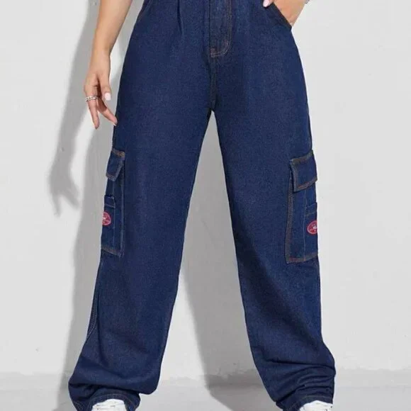 High waist wake cargo baggy Jeans - Picture 4 of 10